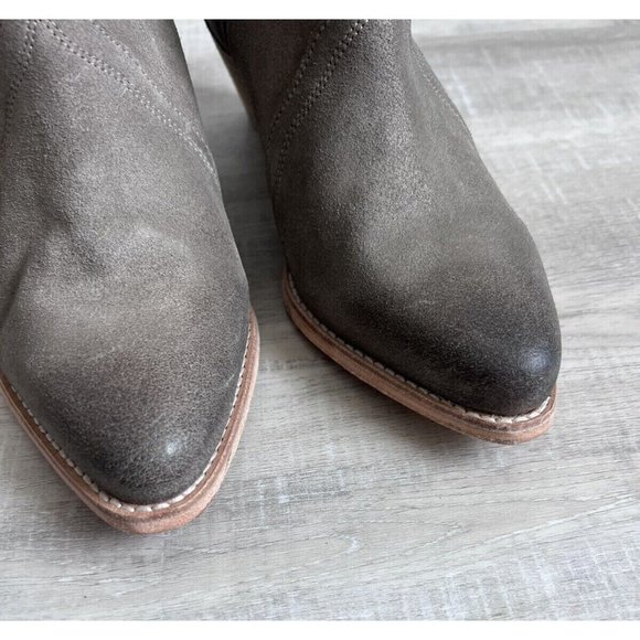 NEW Free People Frontier Chelsea Leather Boots in Washed Taupe (Size 37/US 6.5) - Picture 5 of 8